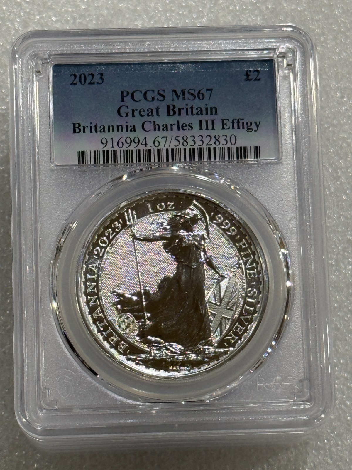🌟2023 Great Britain Britannia 1oz Silver Coin PCGS MS67 🌟