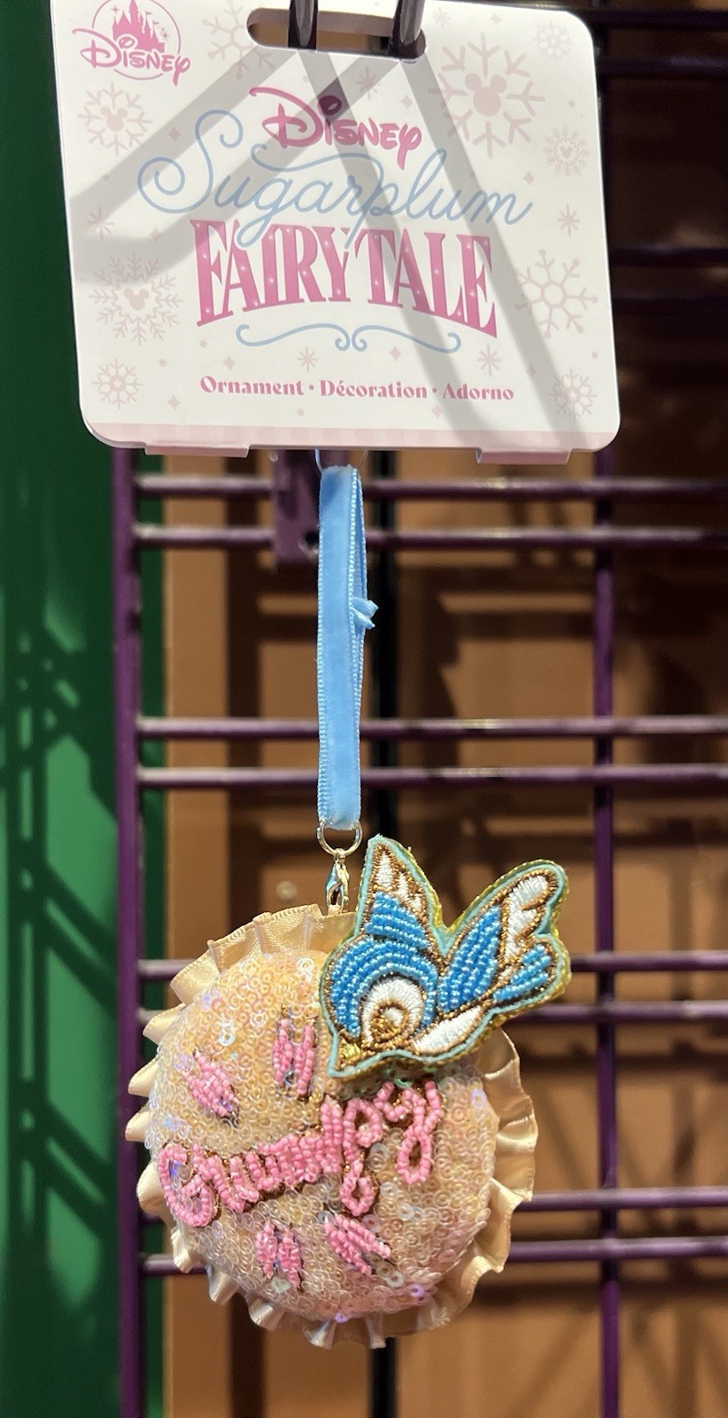 Disney Parks 2025 Sugarplum Fairytale Snow White Grumpy Pie Beaded Ornament NEW