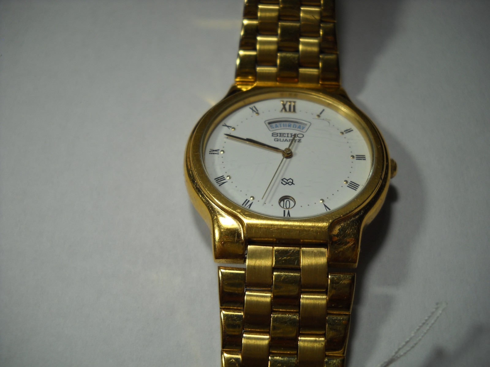 1053L Seiko presidential 35mm case Men\'s curved cresent days & days 5Y23-7159 A0