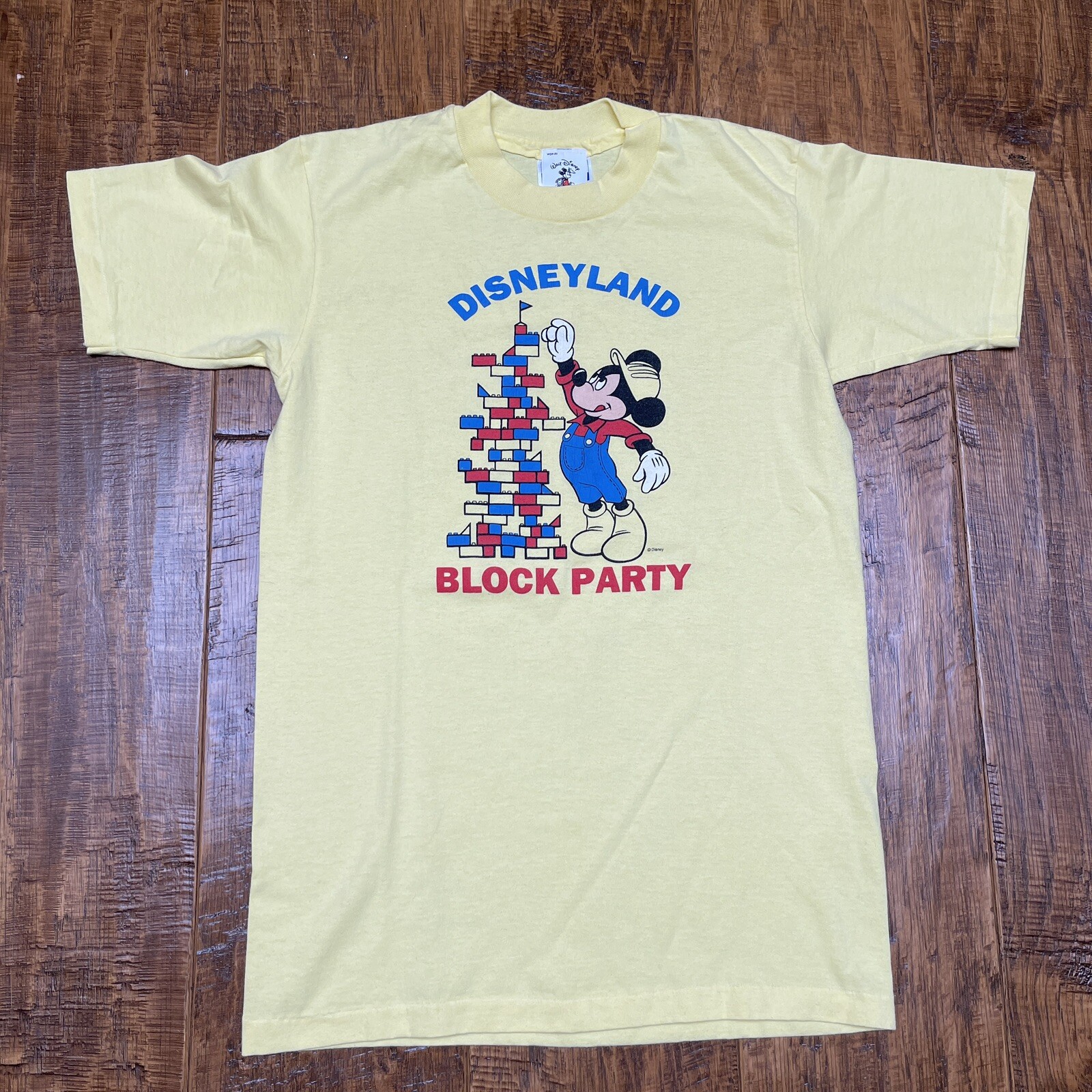 Vintage Walt Disney Special Project Disneyland Block Party Lego Shirt Size S