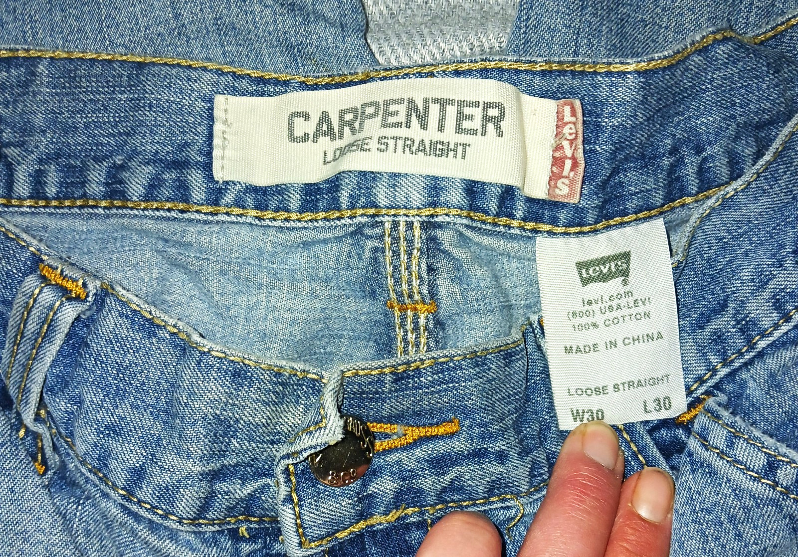 Vintage Levi’s Carpenter Men’s Loose Fit Straight Leg Distressed Jeans