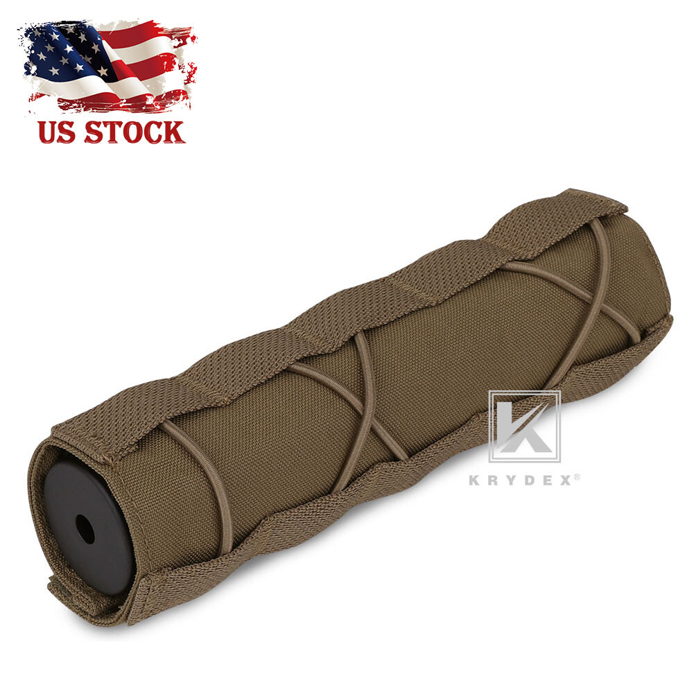 KRYDEX 7 inch 18 cm Cover Sleeve Wrap for Suppressor Muffler for Airsoft Coyote KRYDEX 7 inch 18 cm Cover Sleeve Wrap for Suppressor Muffler for Airsoft Coyote