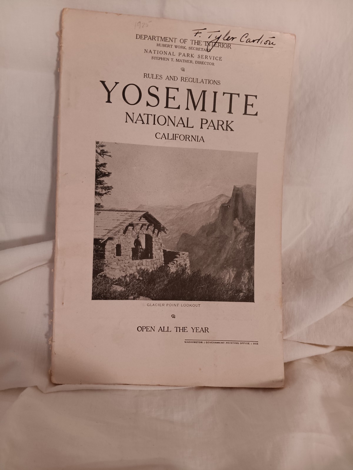 Antique 1925 Yosemite National Park Brochure-READ DESCRIPTION AND SEE PHOTOS