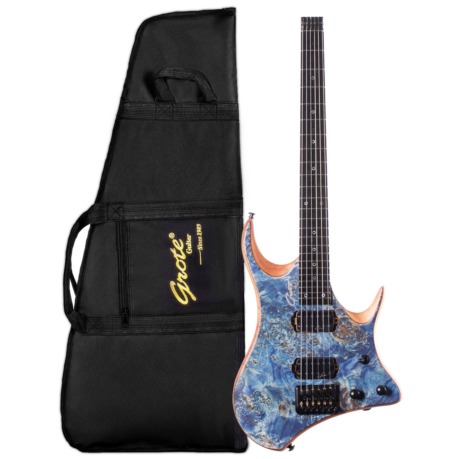 Grote GRHL-2 Headless Electric Guitar Mahogany Body 6 Strings Grote GRHL-2 Headless Electric Guitar Mahogany Body 6 Strings