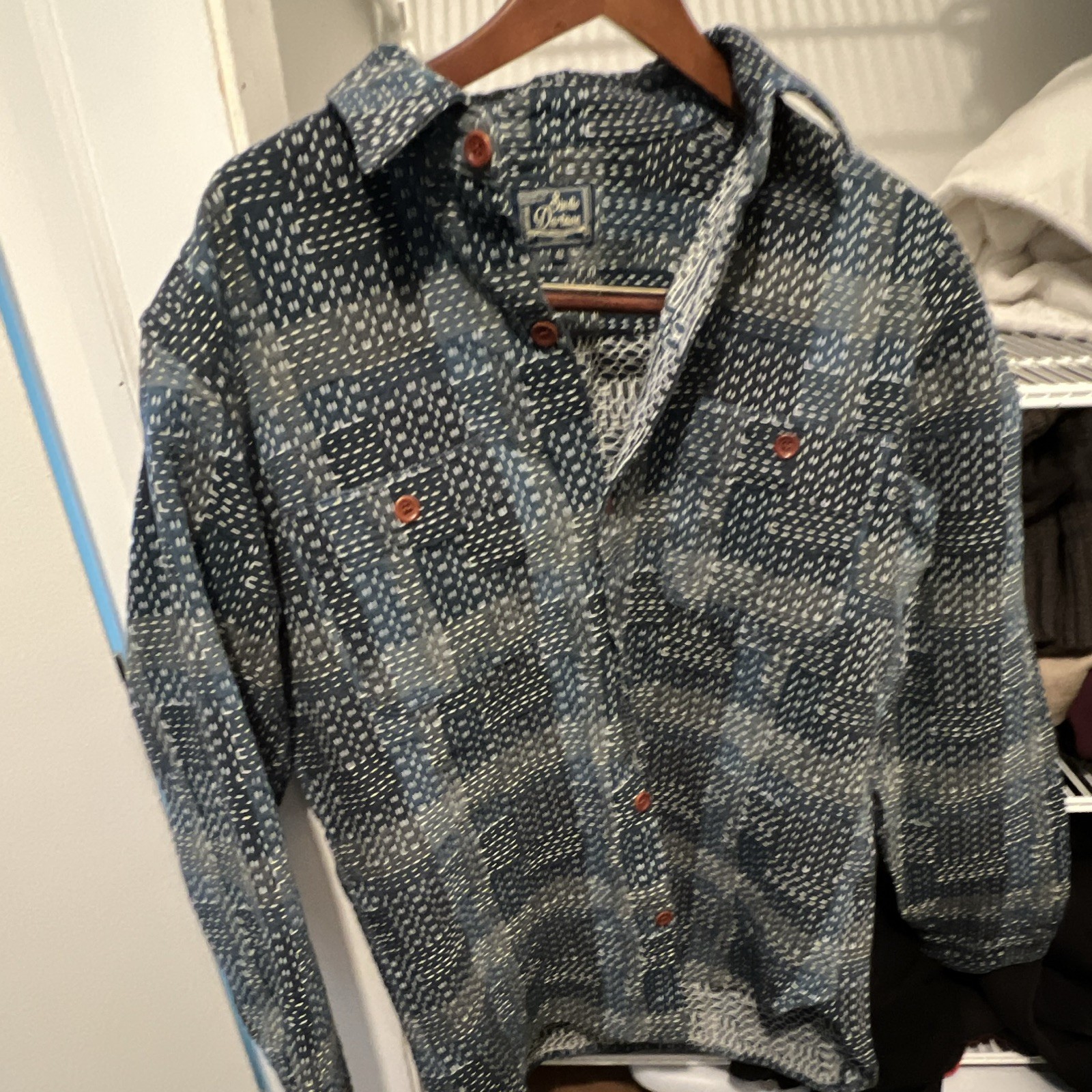 Studio D\'Artisan 5651 \'Noragi Sashiko\' Workshirt in indigo Made In Japan Size 42