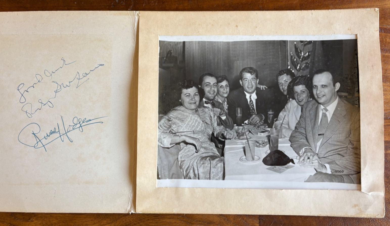 RARE 1952 8x10 photo - ROCKY GRAZIANO & RUSS HODGES with AUTOS unreleased 1/1