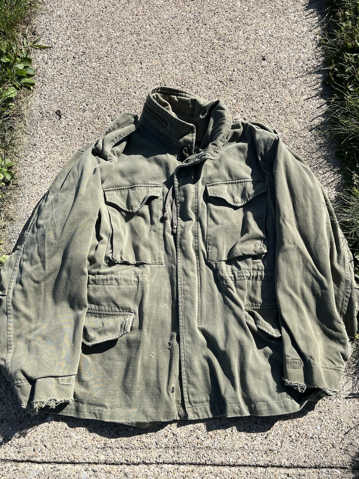 Vintage Military Jacket Distressed And Faded...No Tags