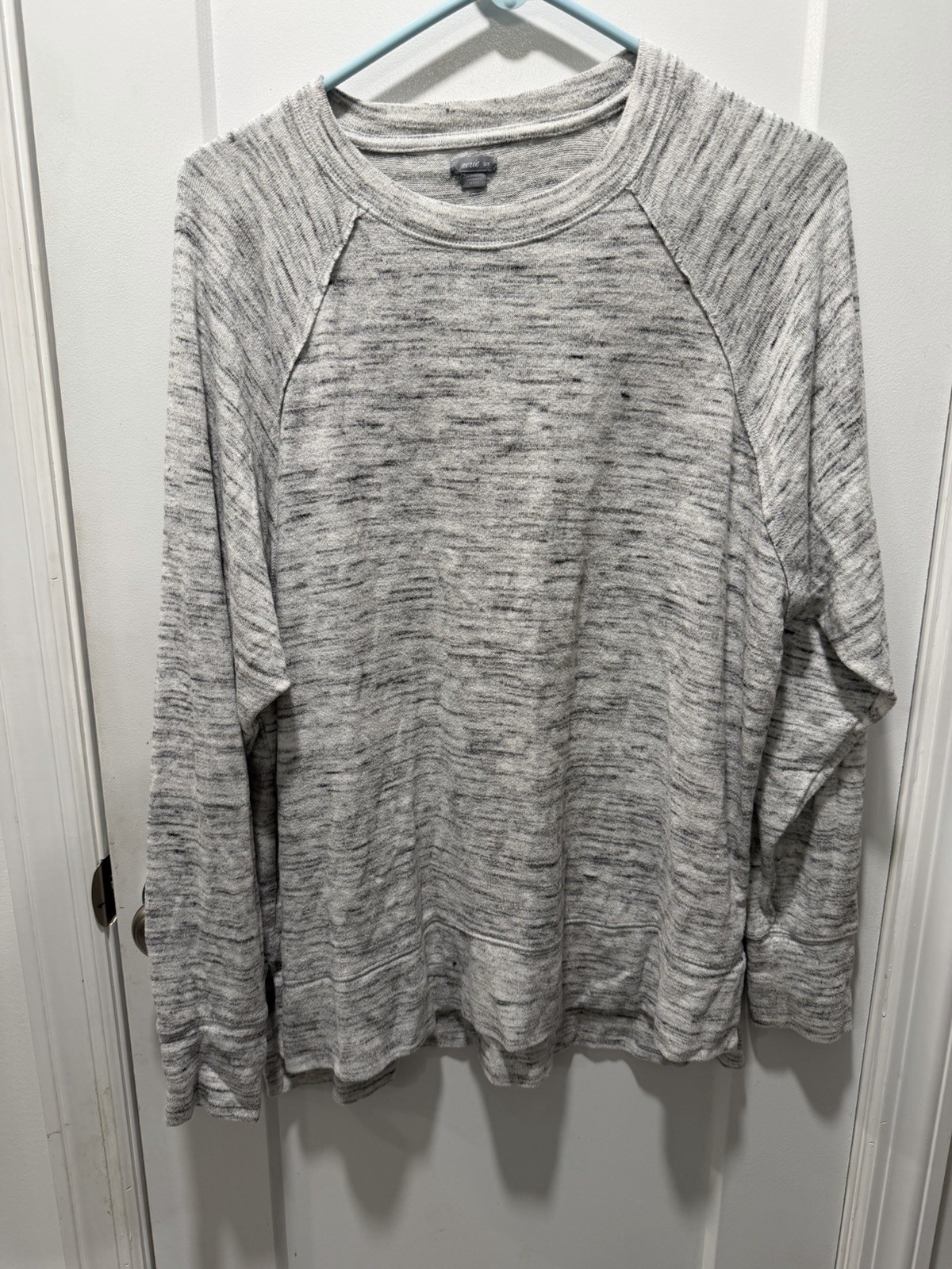 Aerie Sweater Womens S/PHeathered Gray Long Sleeve Pullover Oversized