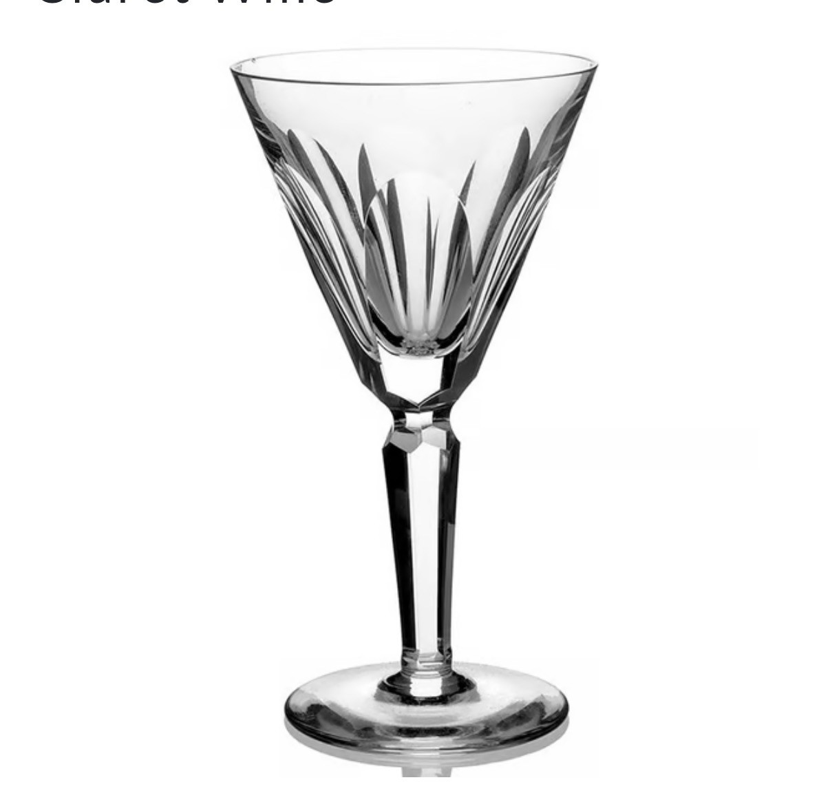 NIB  6 Vintage Waterford Crystal SHEILA Claret Wine Glasses NIB Unopened 604-175