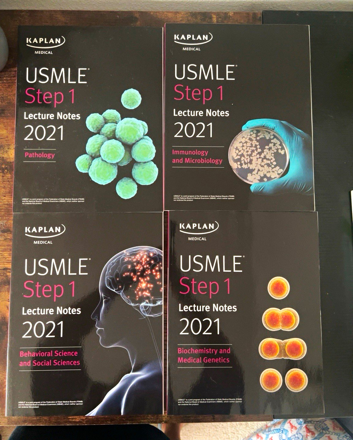 Kaplan USMLE Step 1 Lecture Notes 2021 4-Book Set Path/Immuno/Micro/Biochem