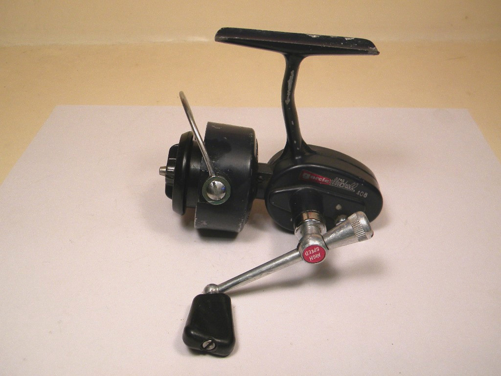 Vintage Garcia Mitchell 408 High Speed Ultra Light France spinning reel blue