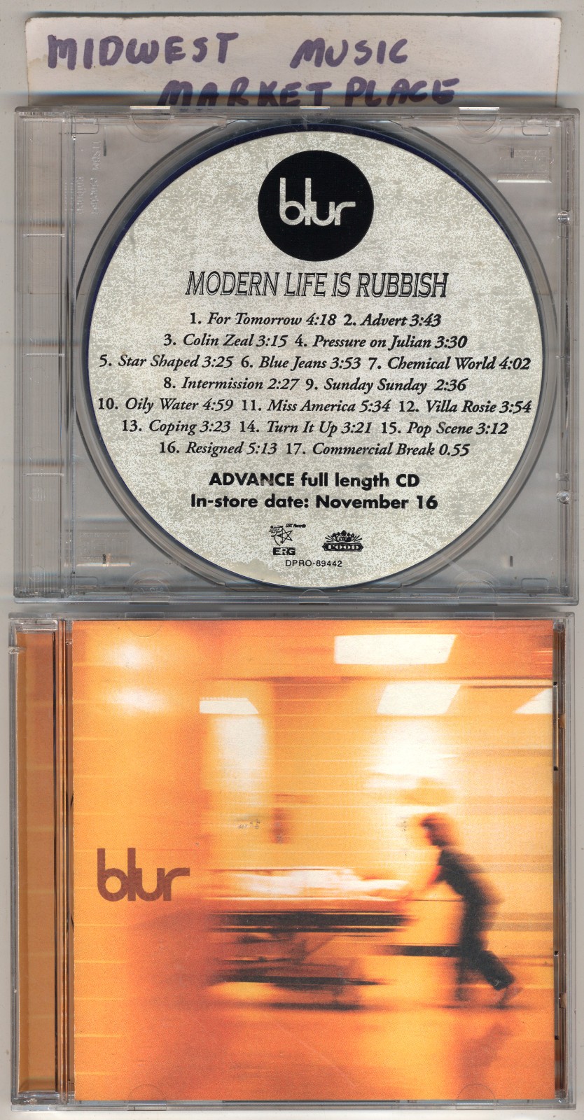 Blur CD Lot - Modern Life Is Rubbish + Parklife + Blur + Leisure - 4 CDs 1 Price