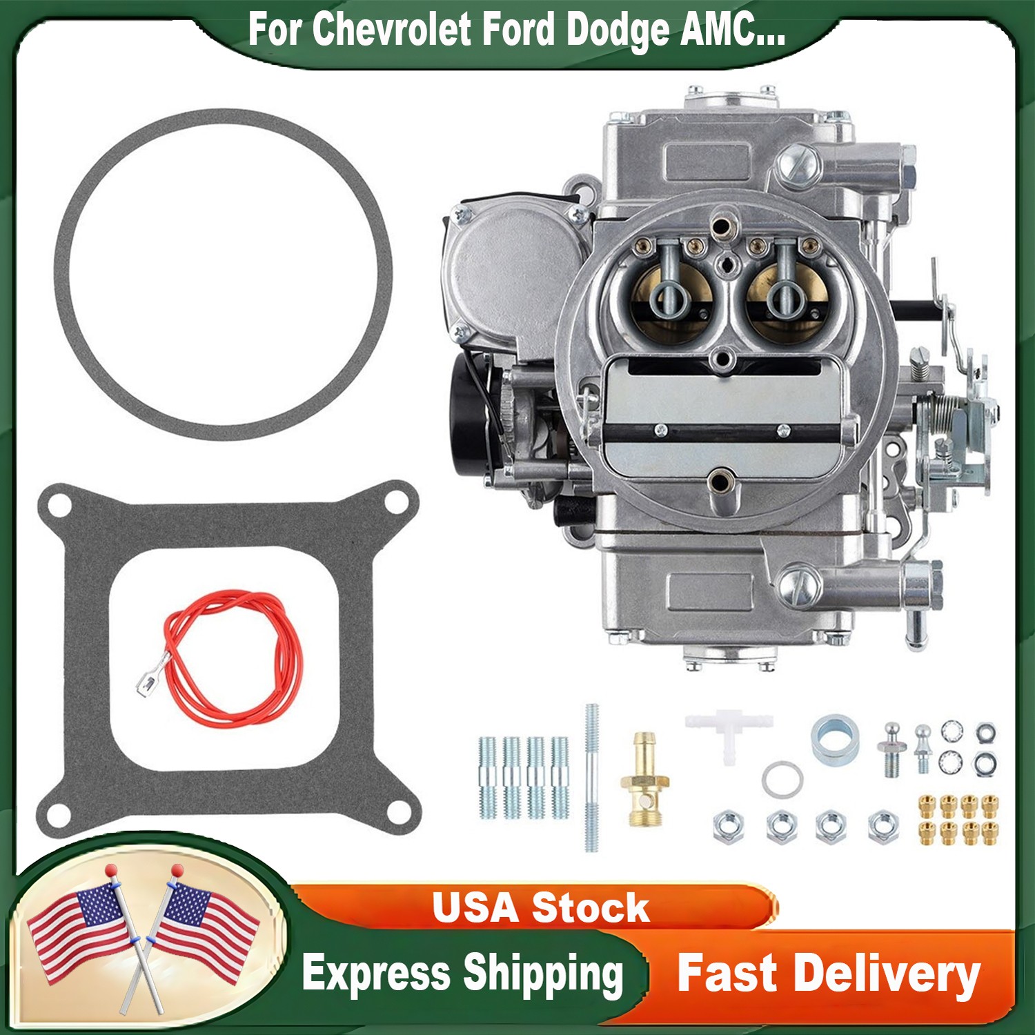 Carburetor fit Holley 0-1850S 600 CFM Perfitmance 4BBL 4-Barrel w/ Manual Choke