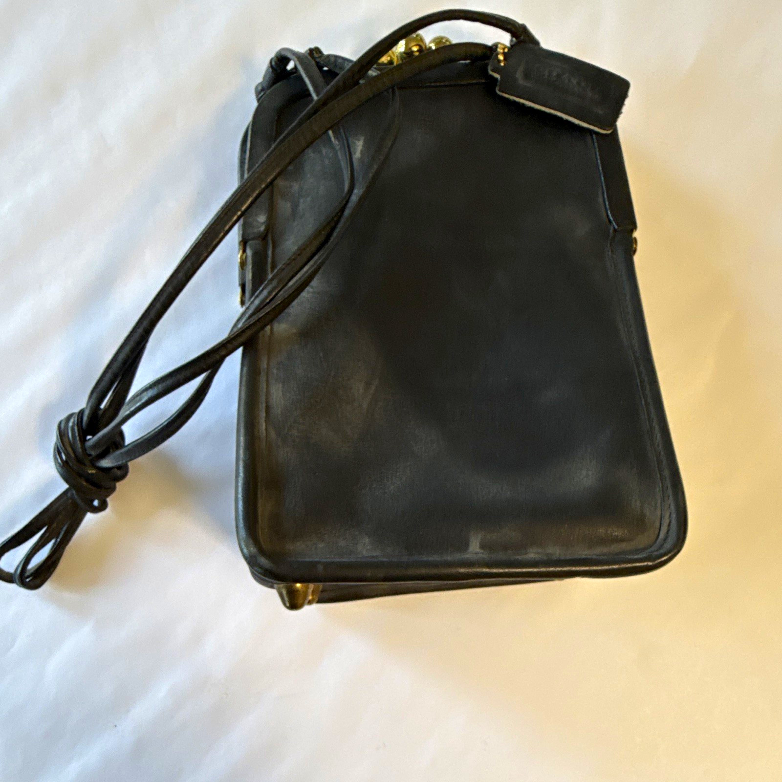 Vintage Coach 70s Bonnie Cashin Double Entry Shoulder Bag Kiss Lock