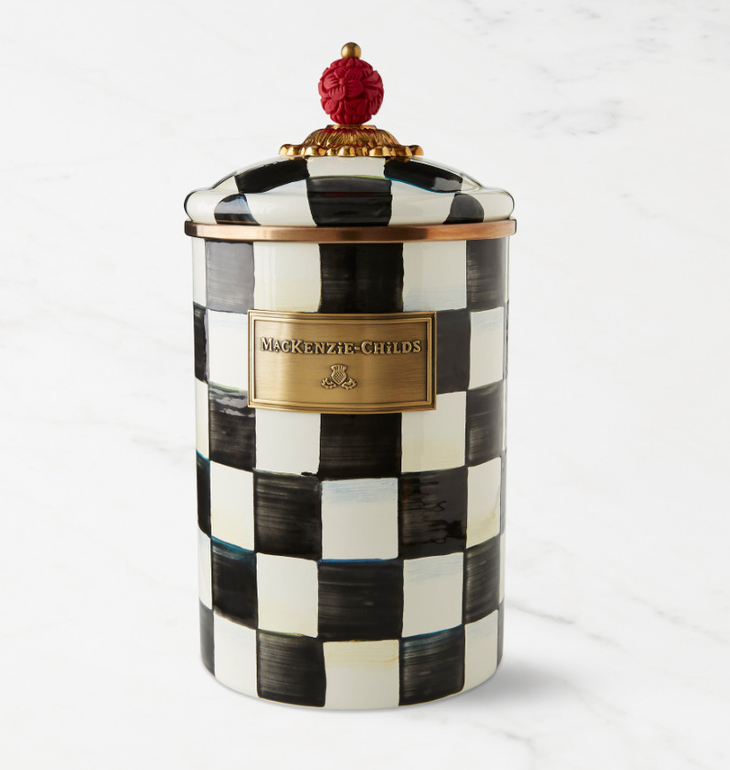 MacKenzie-Childs Courtly Check Canister - Large (NEW)