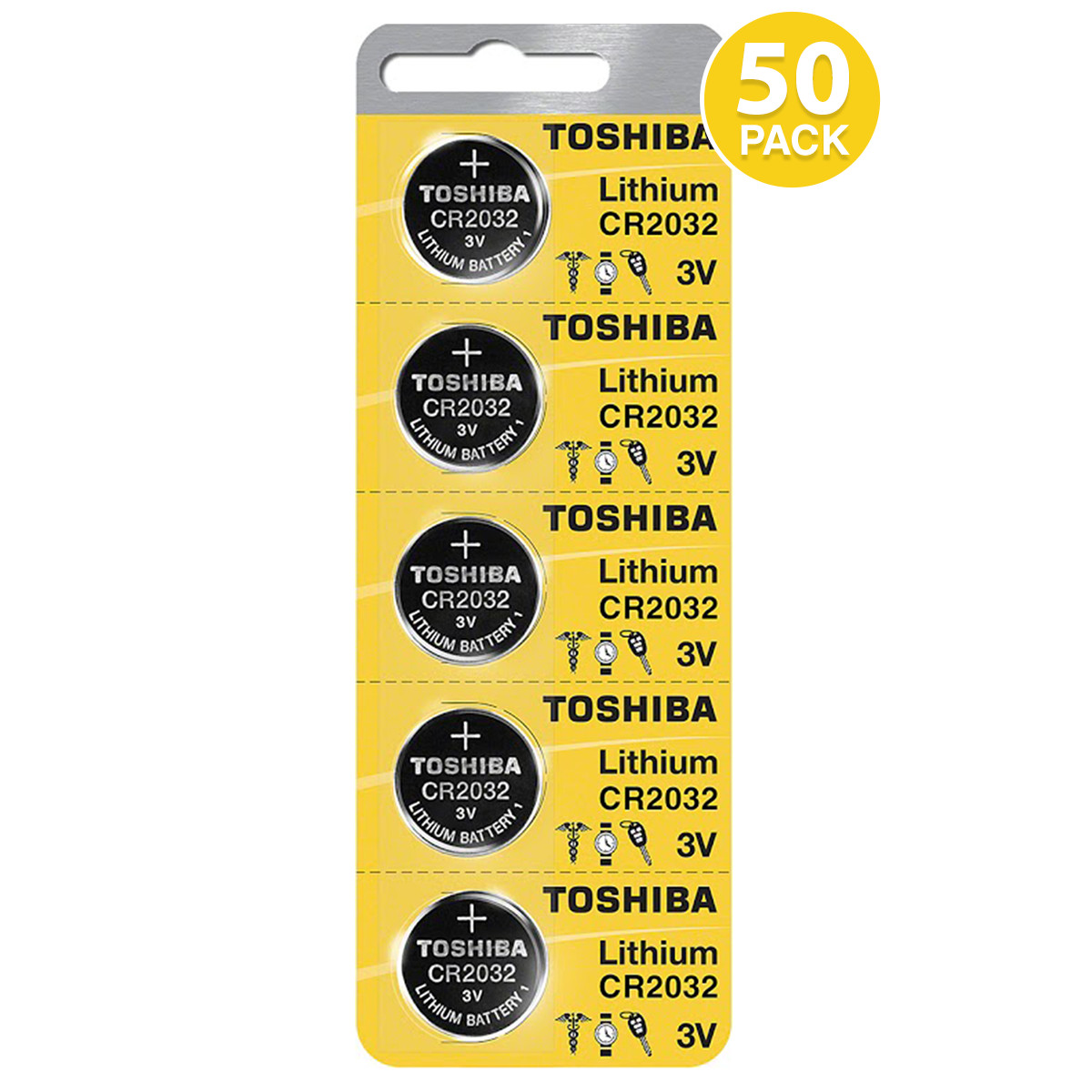 50 x New Original Toshiba CR2032 CR 2032 3V LITHIUM BATTERY BR2032 DL2032-EX2030