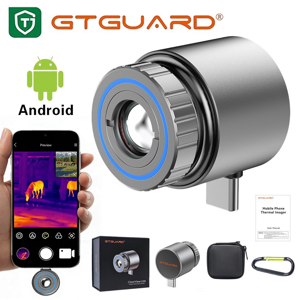 GTGUARD 512x384 AI Super Resolution 50Hz Thermal Camera USB C for Android Phones