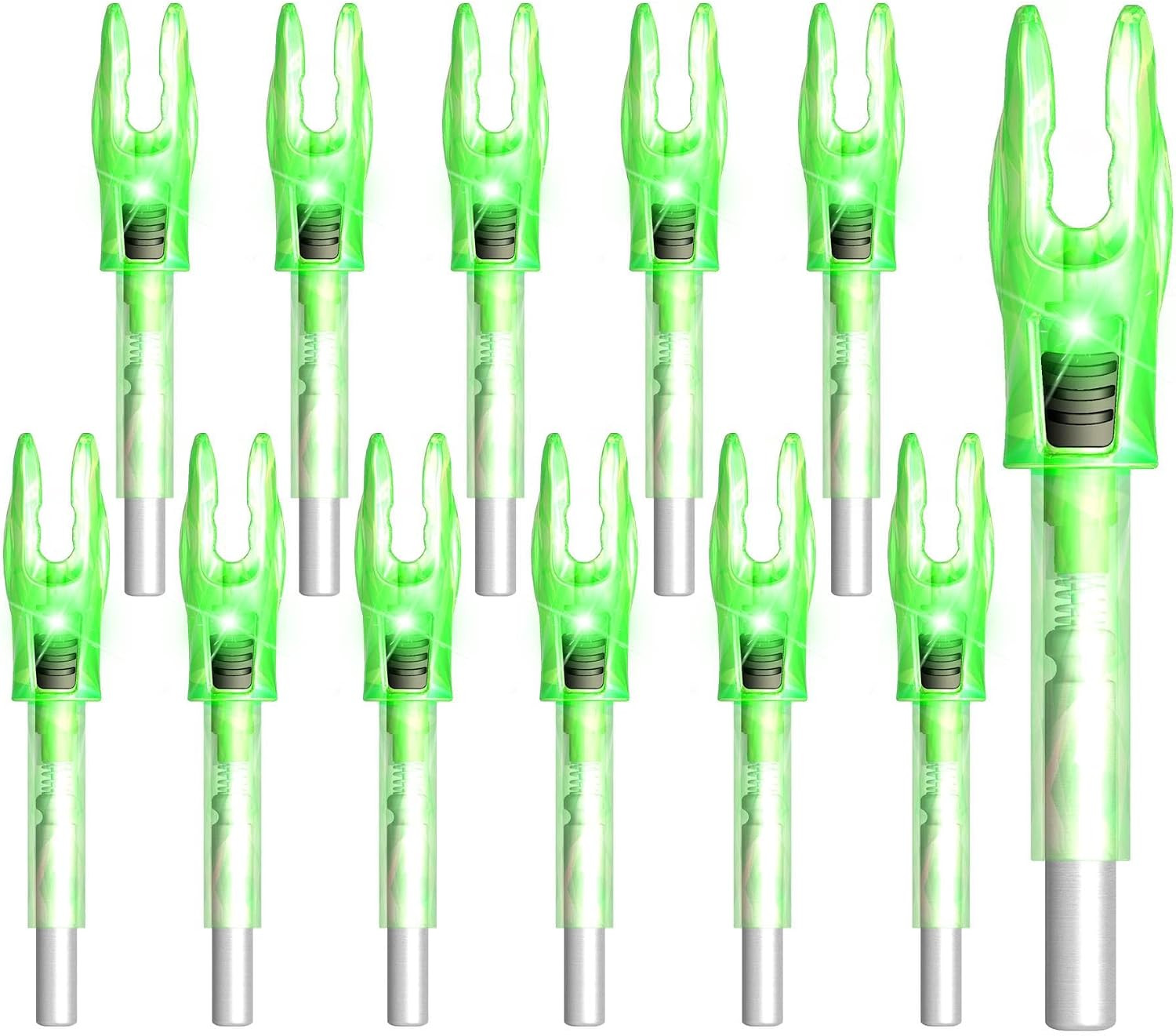 6/12PCS G Lighted Nocks for Arrows with .165 .204 .233 .244 .246 inside Diameter 6/12PCS G Lighted Nocks for Arrows with .165 .204 .233 .244 .246 inside Diameter