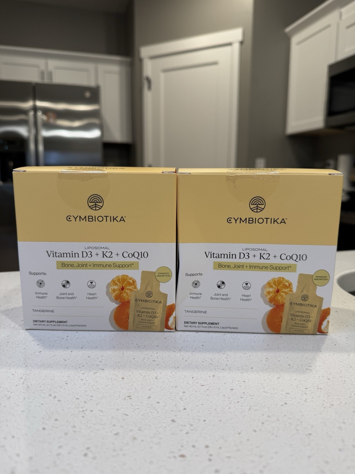 Cymbiotika Vitamin D3 K2 CoQ10 Tangerine 2 Pack 56 Packets Sealed Cymbiotika Vitamin D3 K2 CoQ10 Tangerine 2 Pack 56 Packets Sealed