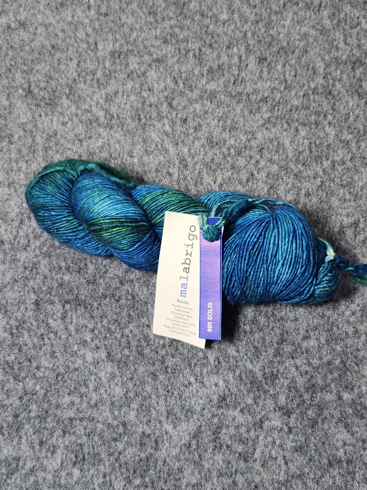 New MALABRIGO Rastita Yarn Skein 809 Solis Teal Blue Green Merino Wool 100g New MALABRIGO Rastita Yarn Skein 809 Solis Teal Blue Green Merino Wool 100g