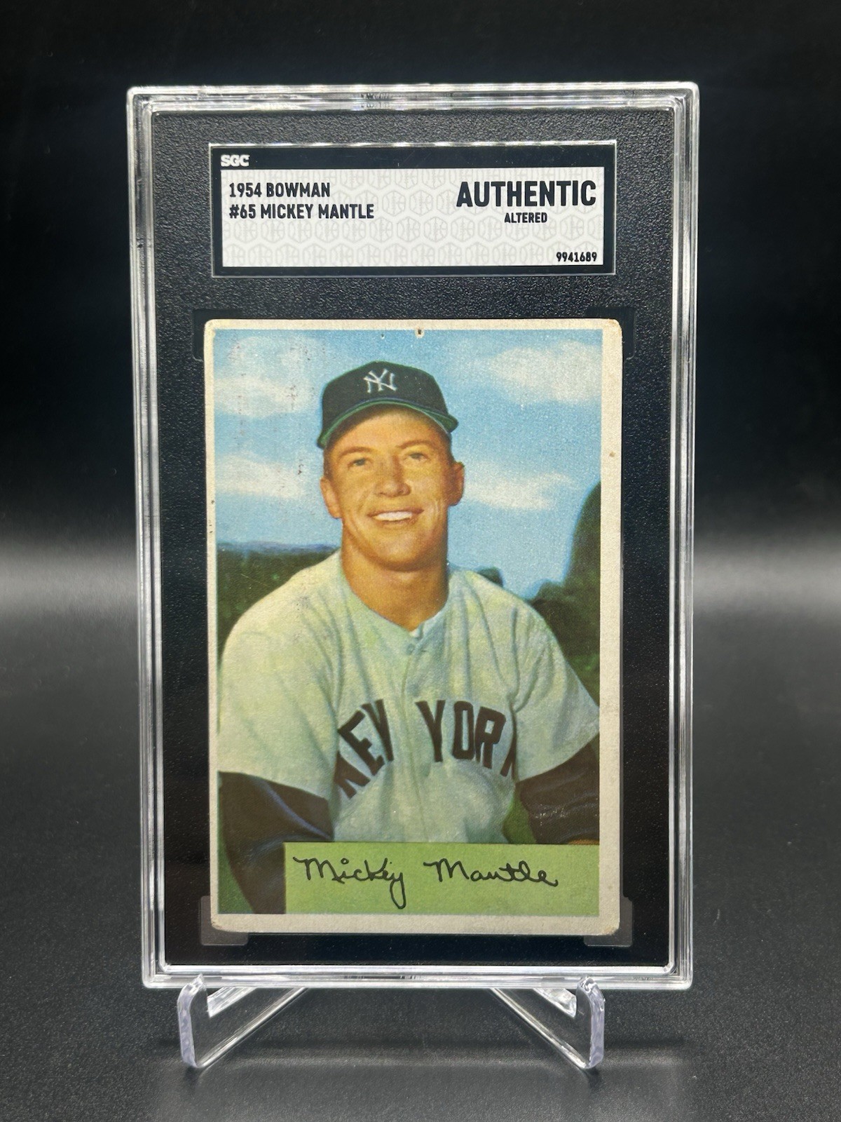 1954 Bowman #65 MICKEY MANTLE AUTHENTIC SGC 1954 Bowman #65 MICKEY MANTLE AUTHENTIC SGC