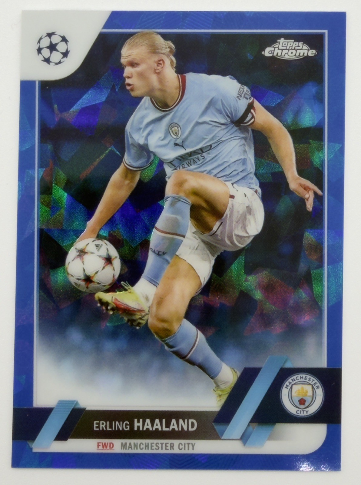 2022-23 Topps Chrome Sapphire UEFA Erling Haaland #99 Man City