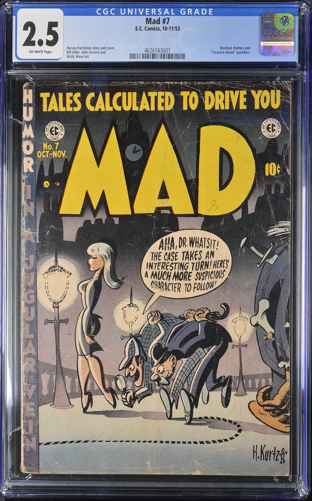 Mad #7 - E.C. Comics 1953 CGC 2.5 Sherlock Holmes and \