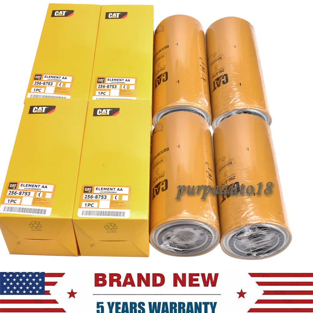 4 FILTER CAT 256-8753 OEM Caterpillar Fuel Water Separator NOS Sealed Filter