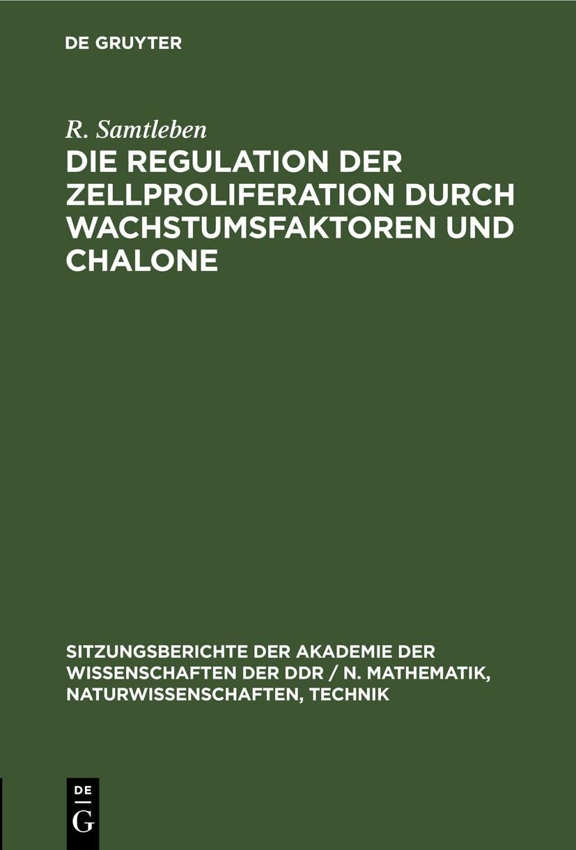 P Langen H Graetz Die Regulation Der Zellproliferation Durch Wachstu (Hardback) P Langen H Graetz Die Regulation Der Zellproliferation Durch Wachstu (Hardback)