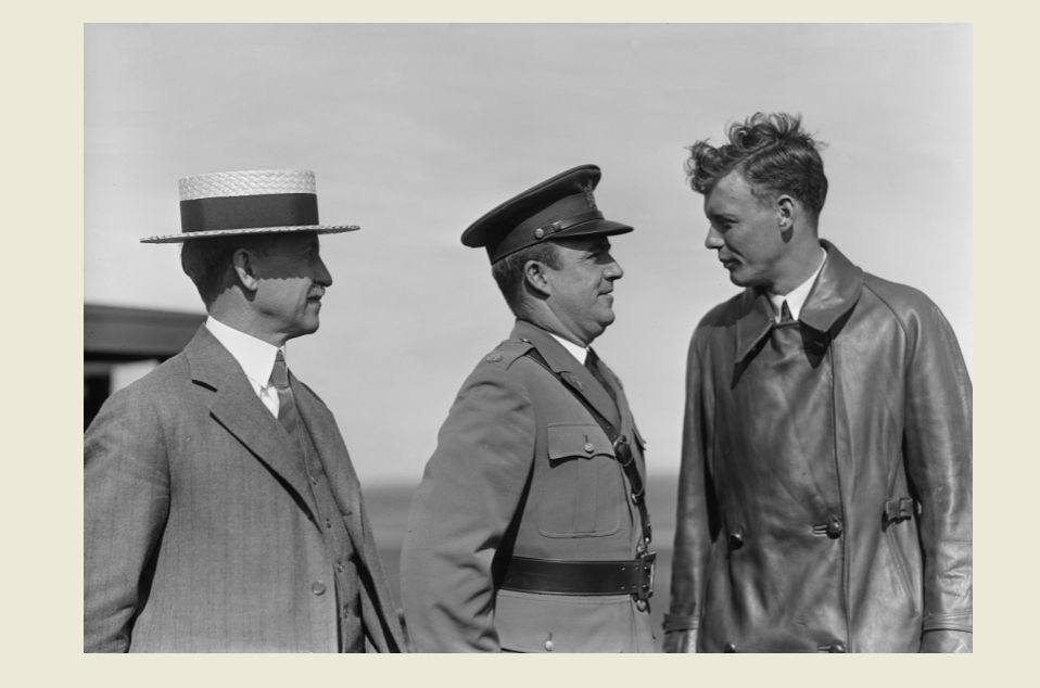 1927 Charles Lindbergh Wright Brothers PHOTO  Orville Wright Field Dayton Ohio
