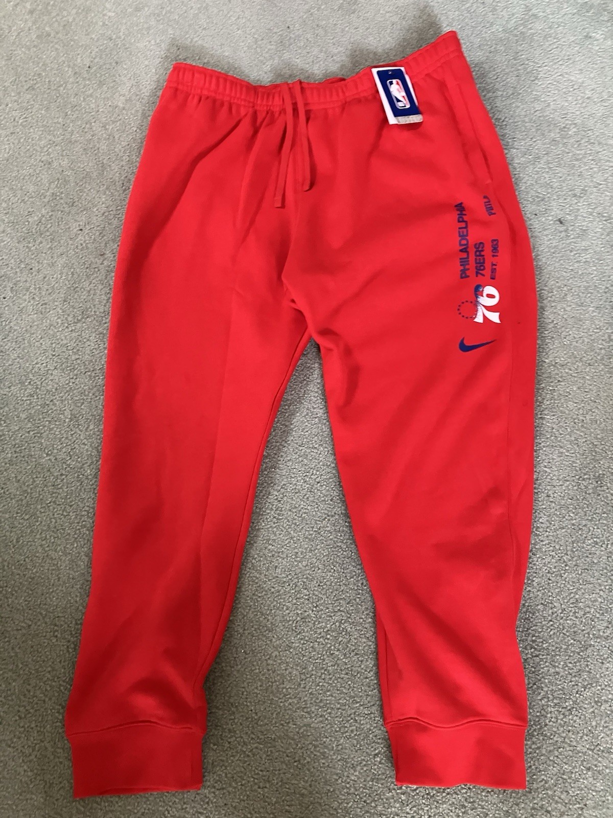 NWT NIKE NBA PHILA 76ERS Club Court Side Fleece-lined Jogger/Sweatpants XXL