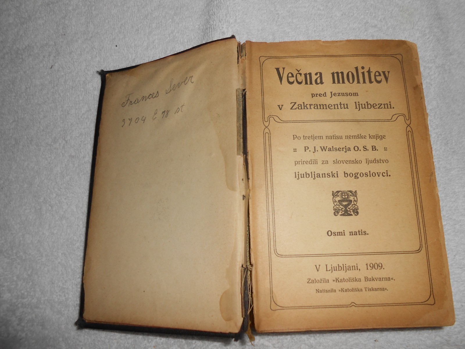 VINTAGE 1909 CZECK BIBLE - VECNA MOLITEV VINTAGE 1909 CZECK BIBLE - VECNA MOLITEV