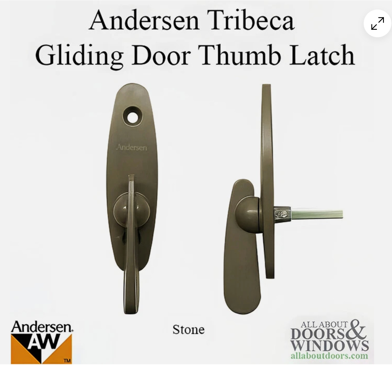 Andersen Tribeca Style - Gliding Door Thumb Latch - Stone Color Andersen Tribeca Style - Gliding Door Thumb Latch - Stone Color