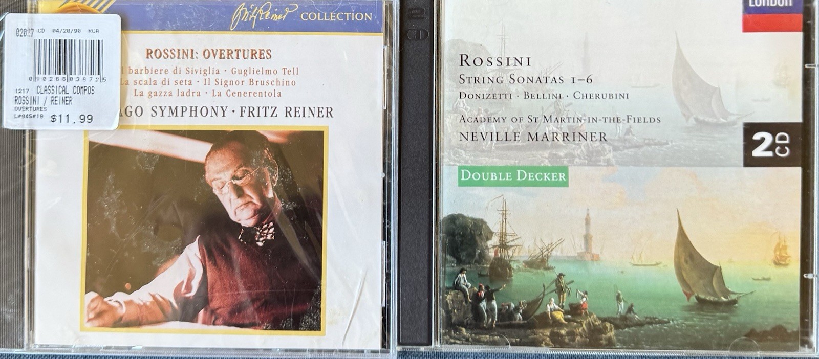 Rossini—Overtures/String Sonatas (Fritz Reiner/Neville Marriner). 2Albums (3CDs)