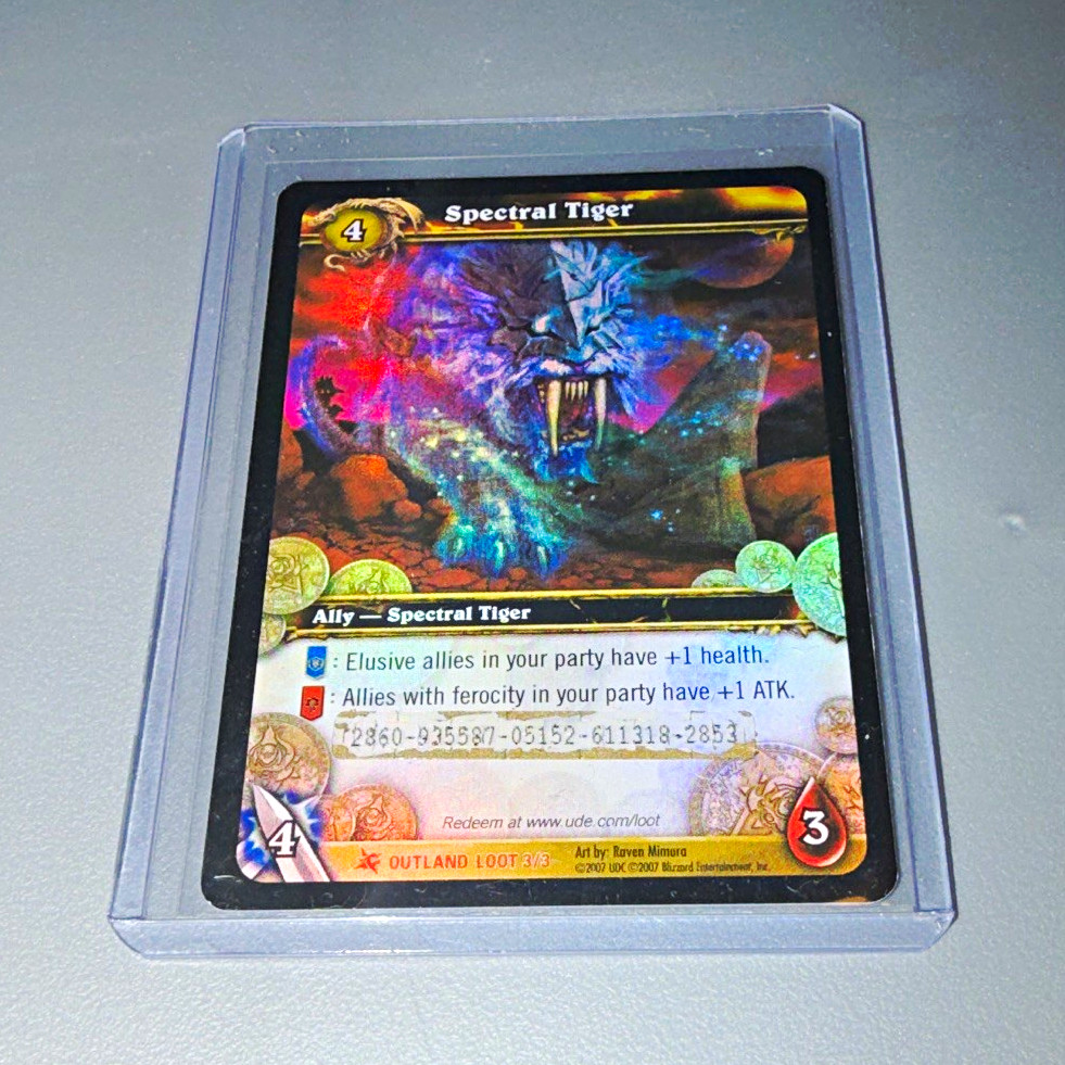 World of Warcraft TCG Spectral Tiger Ally Blizzard LOOT Outland Loot Foil World of Warcraft TCG Spectral Tiger Ally Blizzard LOOT Outland Loot Foil