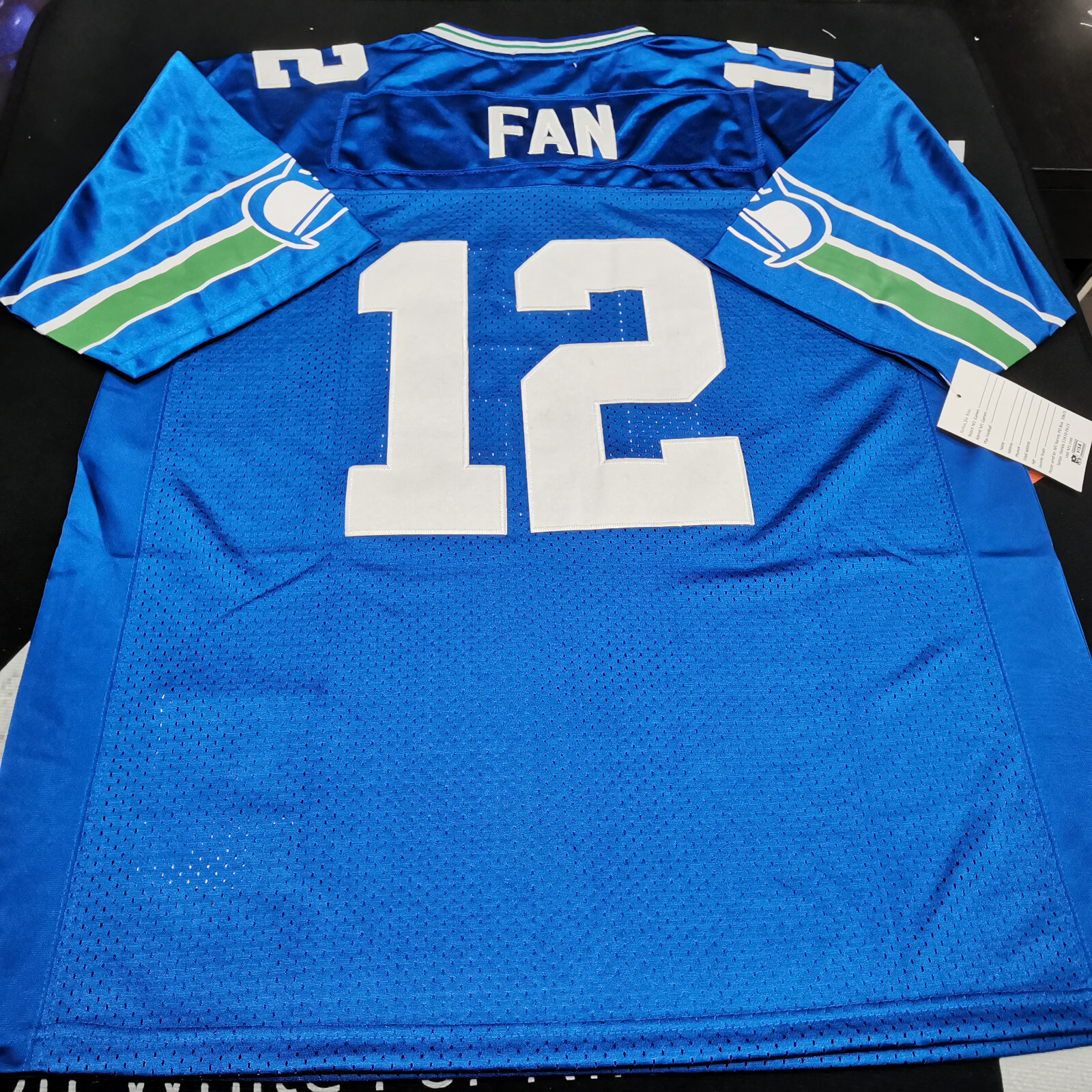 Vintage Seahawks #12 Fan Throwback Royal Stitched Jersey