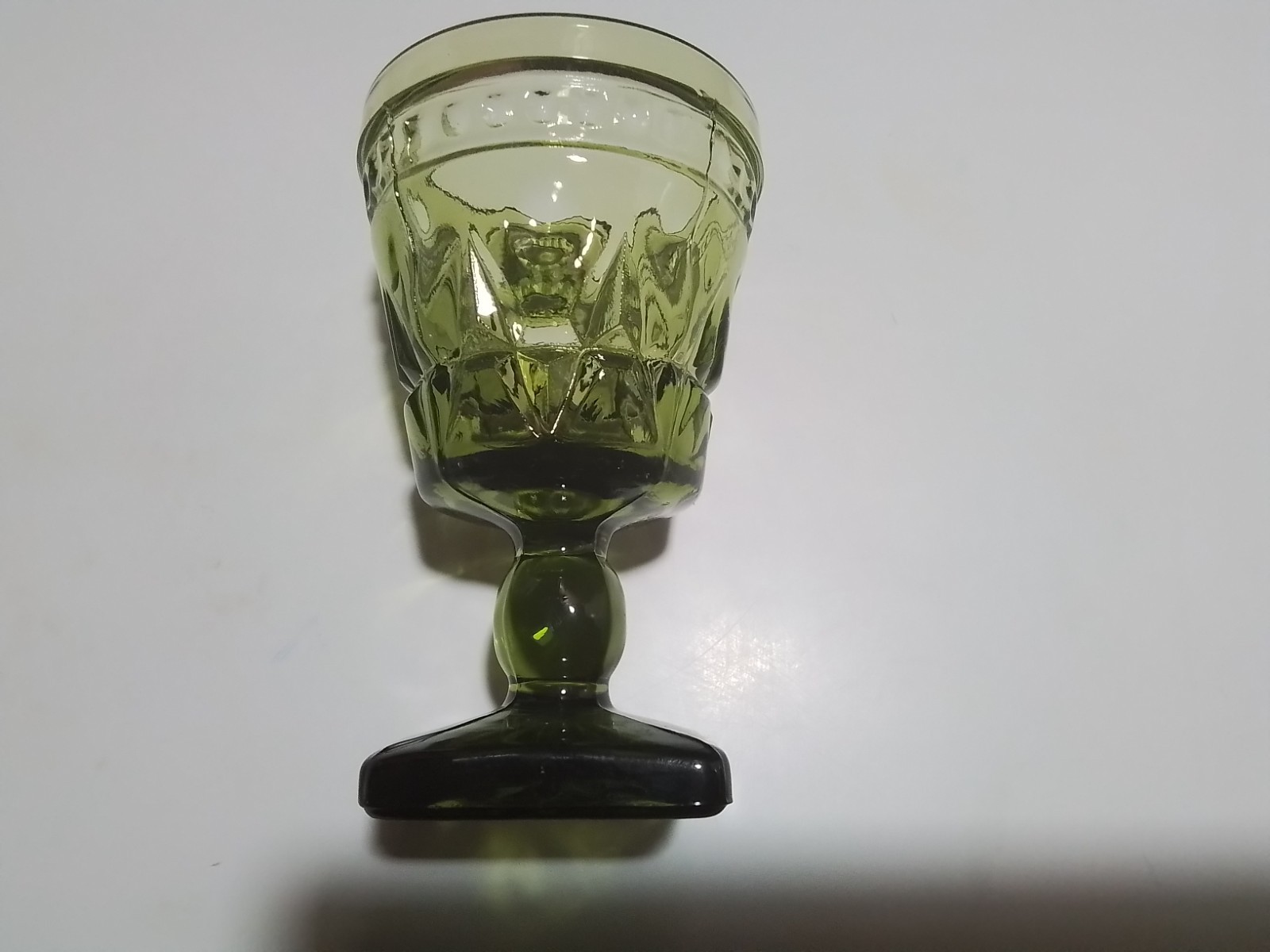VTG Indiana Colony Park Lane Green Wine Glasses Square Footed Goblets 4 Set MCM VTG Indiana Colony Park Lane Green Wine Glasses Square Footed Goblets 4 Set MCM