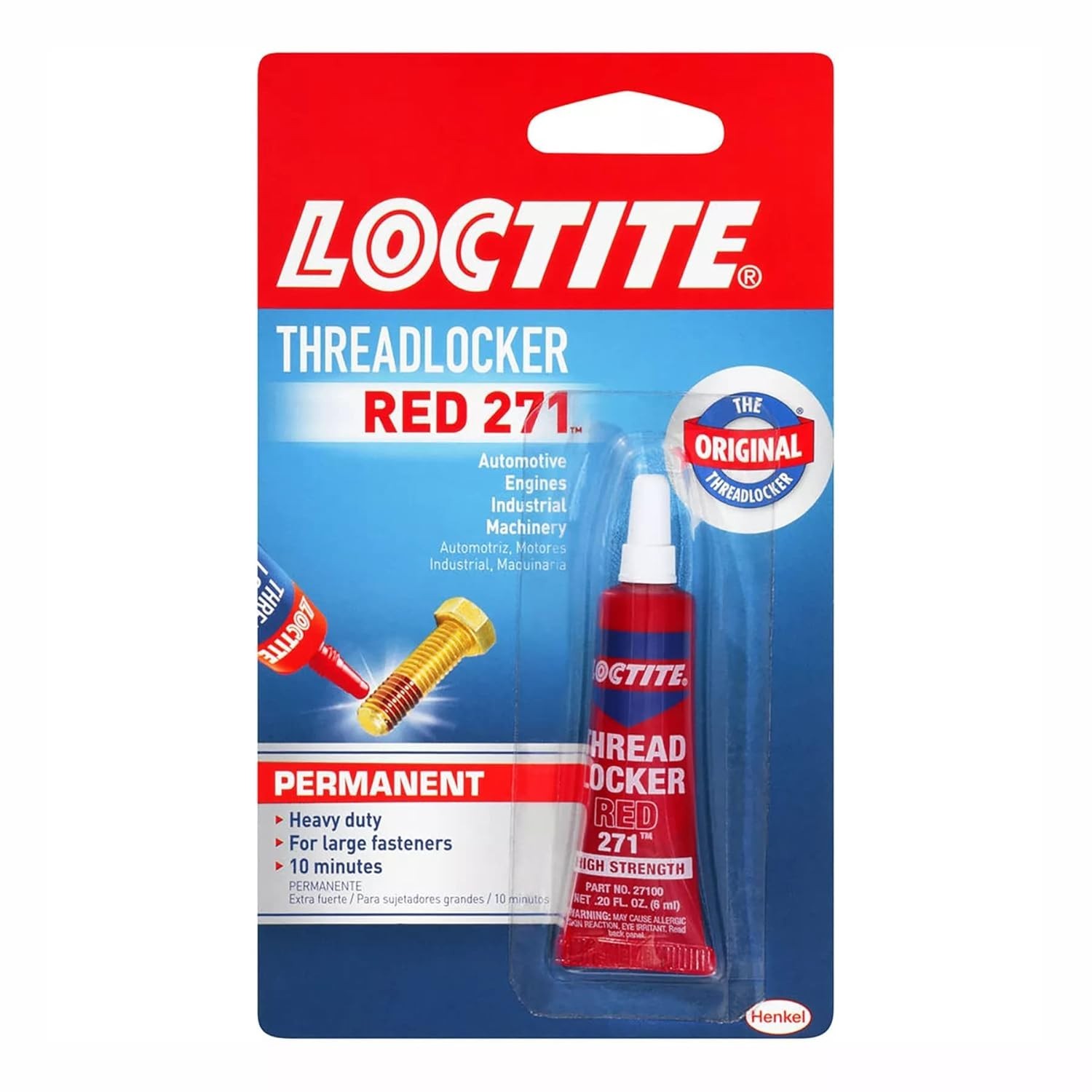 Loctite Threadlocker Red 271 High Strength Thread Locker 6ml Permanent Loctite Threadlocker Red 271 High Strength Thread Locker 6ml Permanent