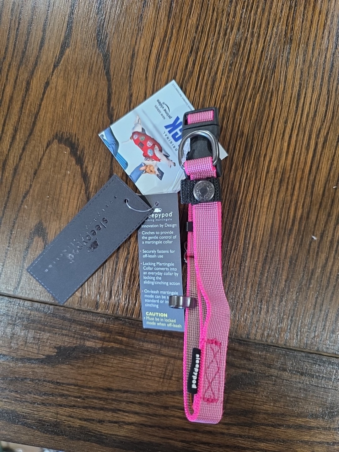 Sleepypod Locking Martingale Collar Small Pink 11-15\