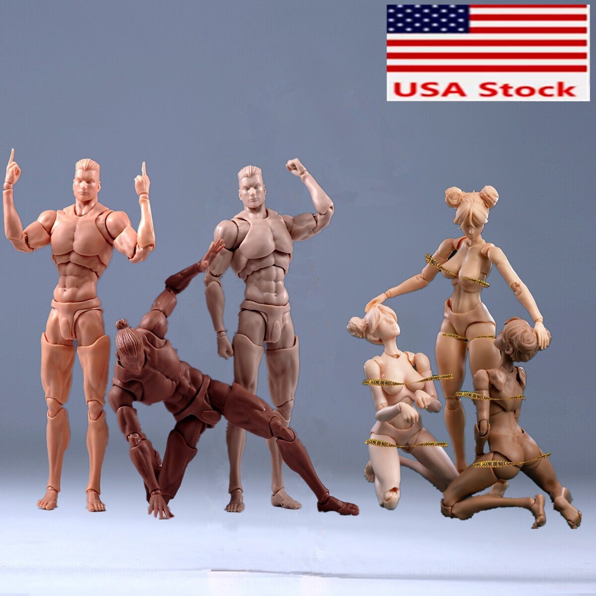 US Romankey X Cowl 1/12 Male Female Super Flexible Joint Body Doll 6\
