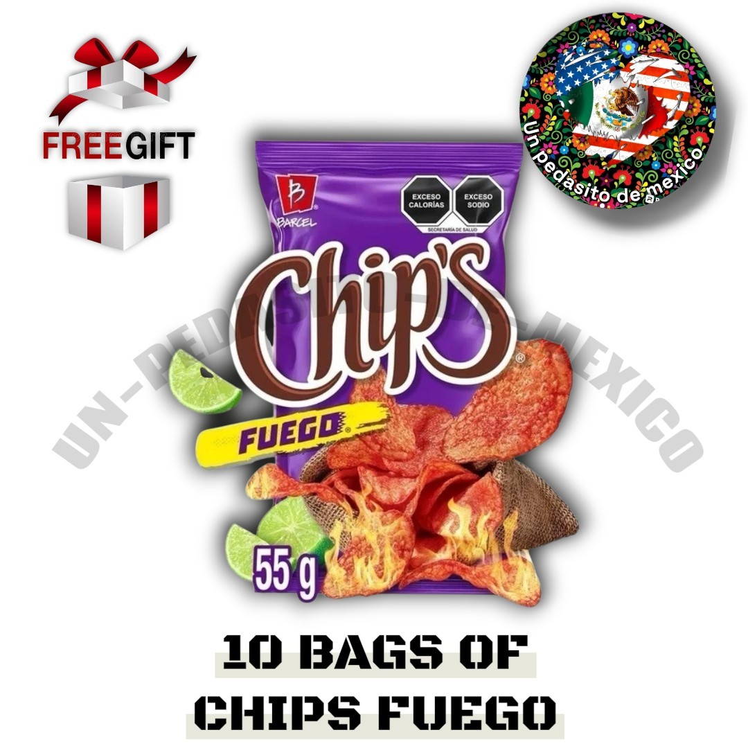 MEXICAN SABRITAS CHIPS BARCEL FUEGO 10 BAGS (With Free Small Gift) MEXICAN SABRITAS CHIPS BARCEL FUEGO 10 BAGS (With Free Small Gift)