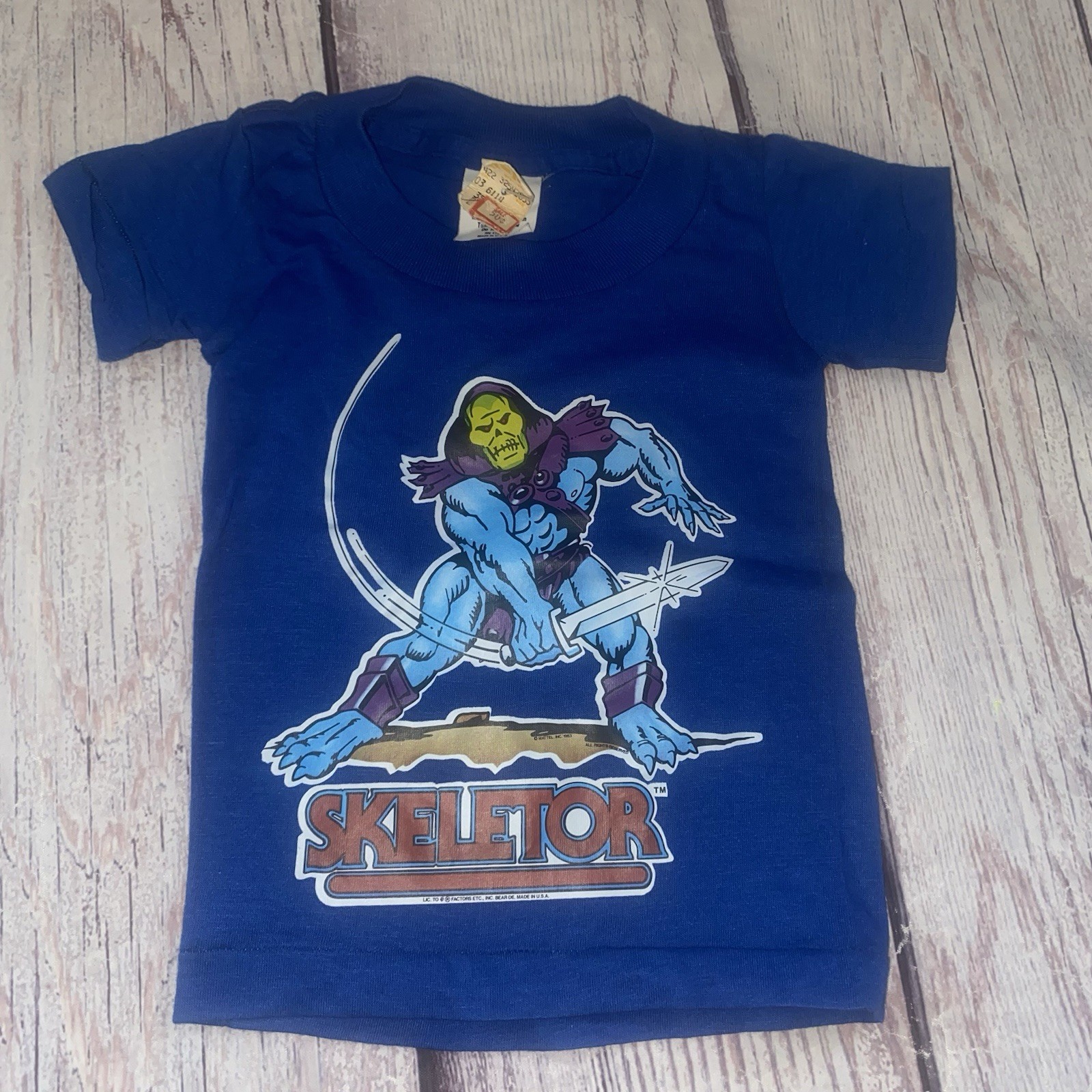Vintage 1983 Skeletor T Shirt Kids 2 He-Man MOTU Mattel Made USA 80s B58