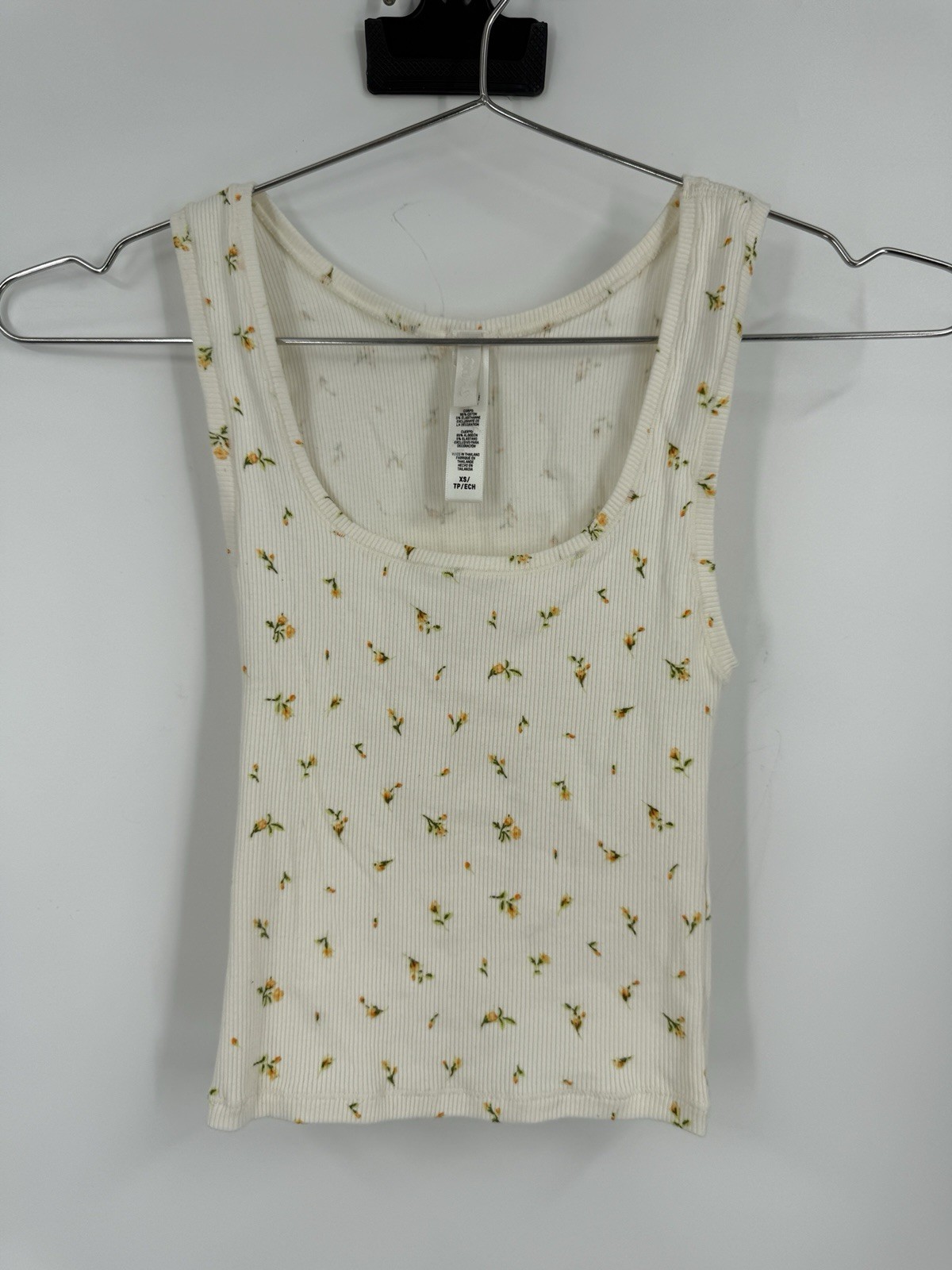 Skims Everyday Tank Top White & Floral Size XS