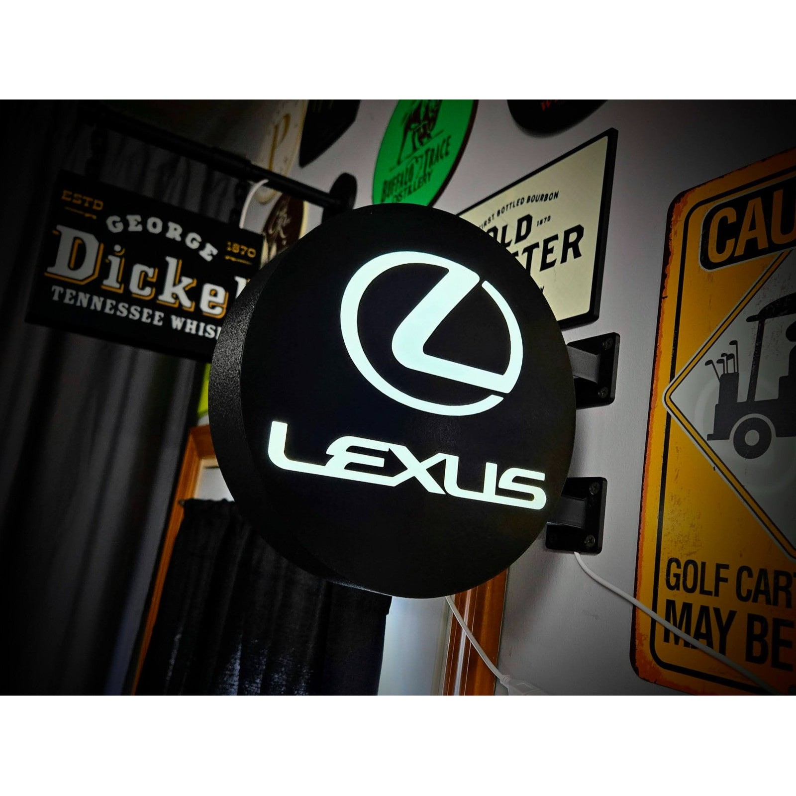 LEXUS 9 Inch Light Box LED Sign 3D Printed Wall Decor Man Cave Garage