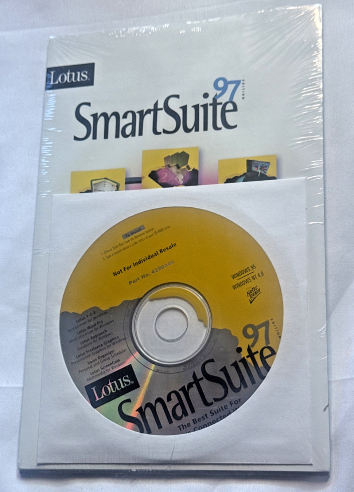 Lotus SmartSuite 97 Word Pro 1-2-3 Approach Freelance Organizer Vintage  SEALED