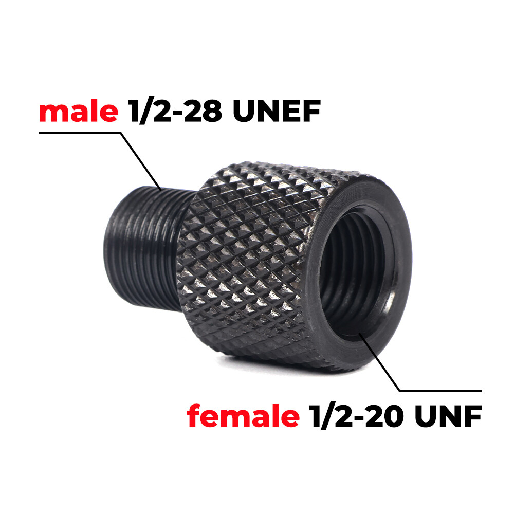 Female 1/2-20 Unf to Male 1/2-28 Unef & Male 1/2-20 to Female 1/2-28 Adapter