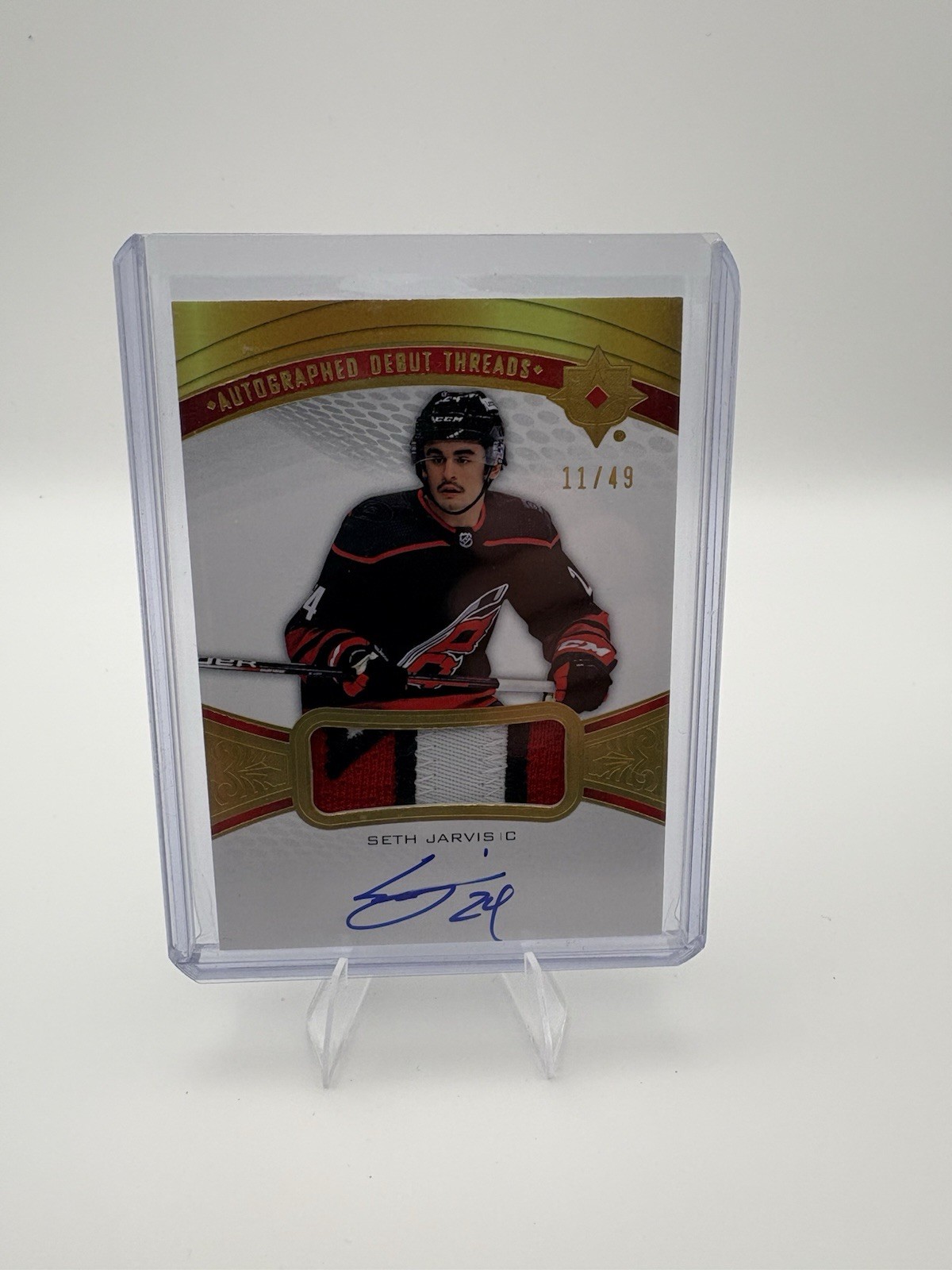 2021-22 Ultimate Collection Seth Jarvis Debut Threads Rookie Auto Patch /49