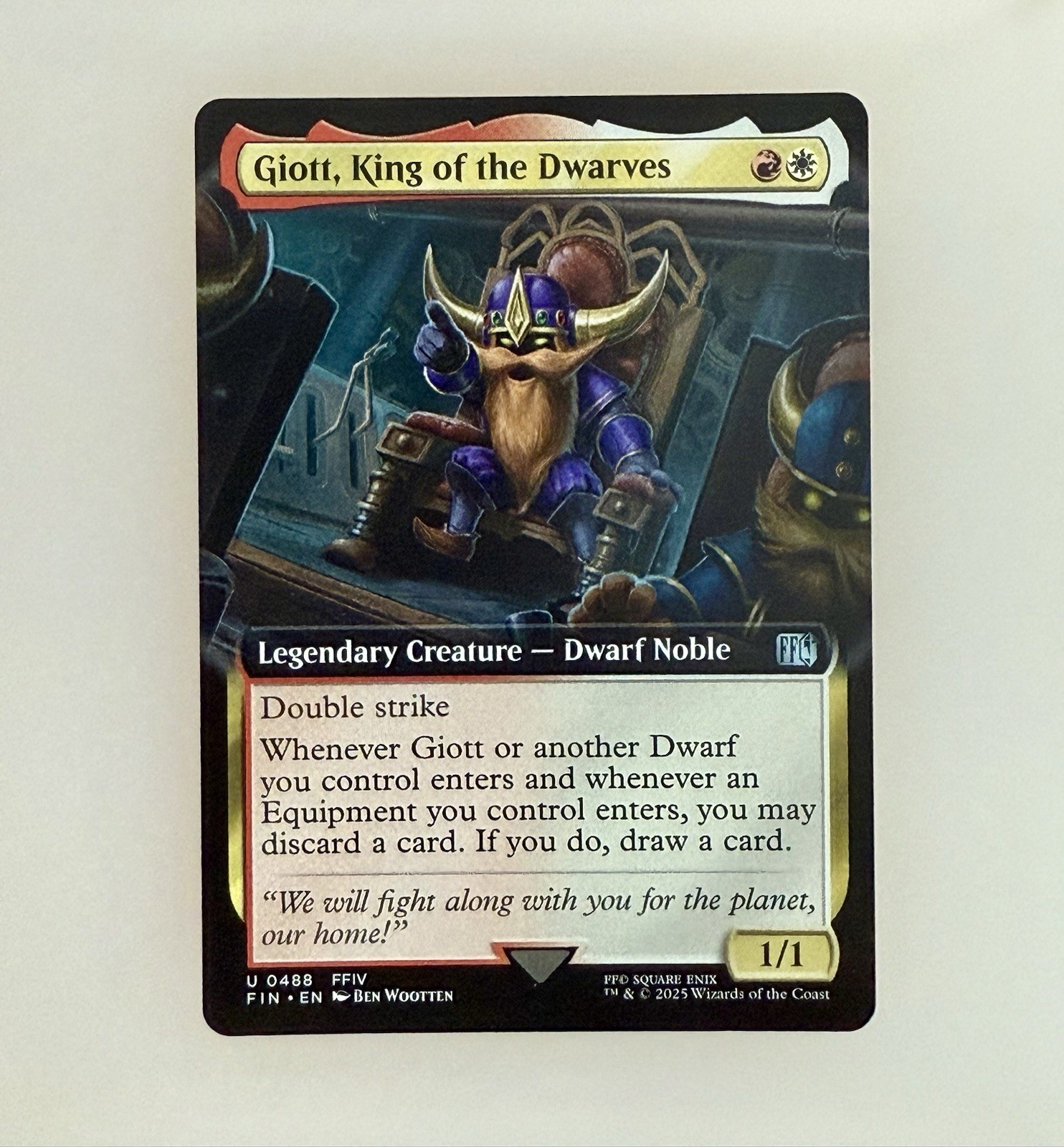 MTG: Giott, King of the Dwarves (Extended Art) Final Fantasy Regular NM