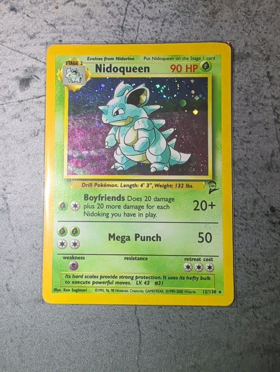 Wizards of the Coast Nidoqueen 12/130 Base Set 2 Rare 90 HP Unlimited