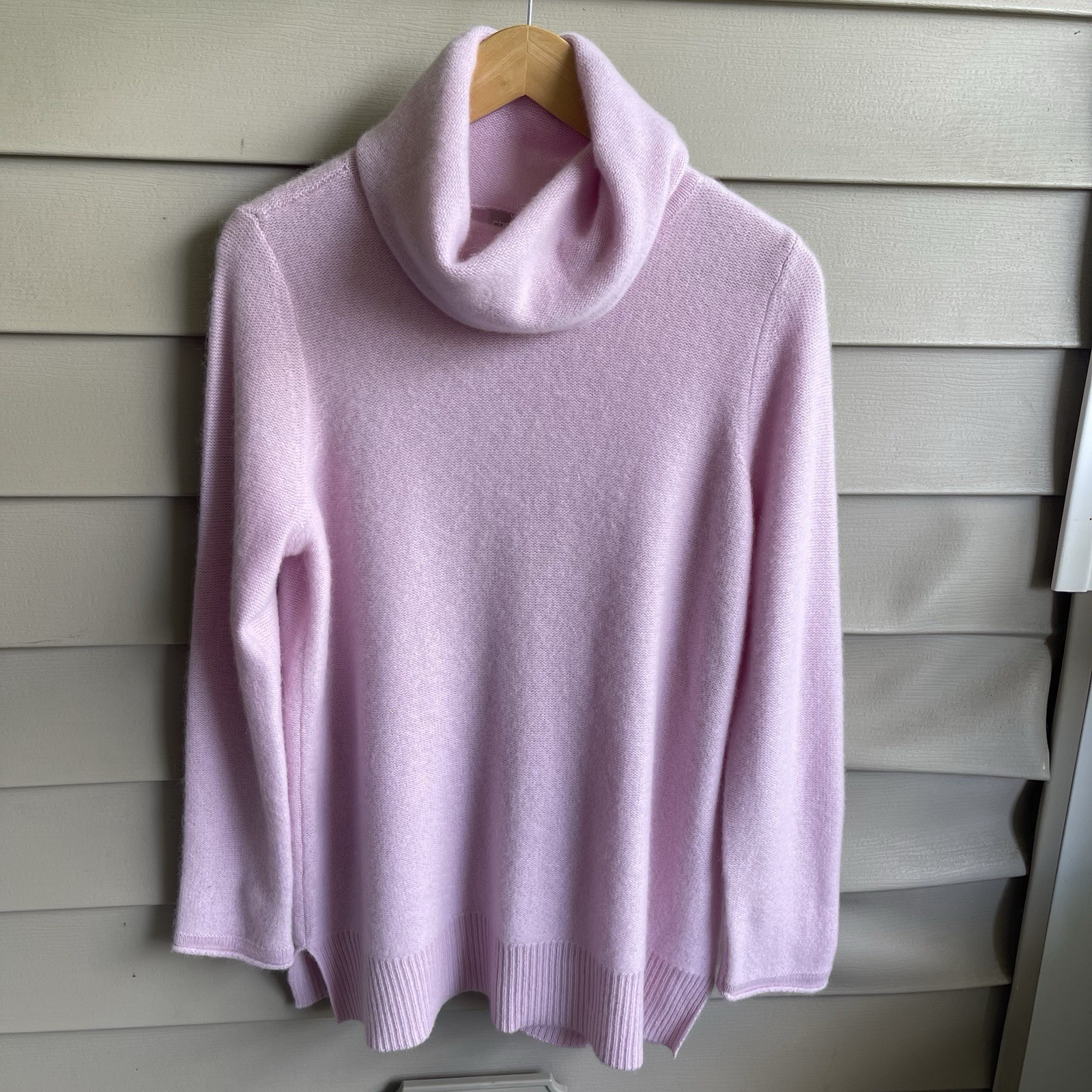 Chico’s 100% Cashmere Cowl Neck Sweater Dusty Lavender Size L Quite Luxury Money Chico’s 100% Cashmere Cowl Neck Sweater Dusty Lavender Size L Quite Luxury Money